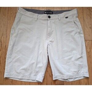 Travis Mathew Wanderlust Tech Golf Shorts Mens 34 Stretch Light Gray 1MQ081